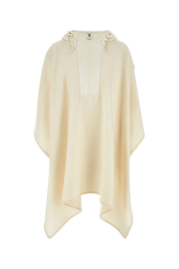 Moncler Ivory Felt Cape - Women - Piano Luigi