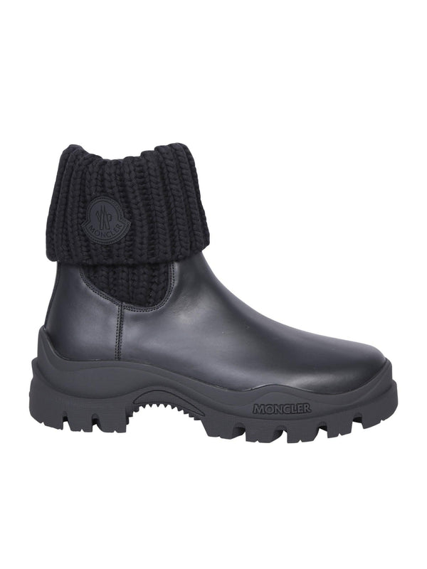 Moncler Larue Cuff Black Ankle Boots - Women - Piano Luigi