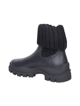 Moncler Larue Cuff Black Ankle Boots - Women - Piano Luigi