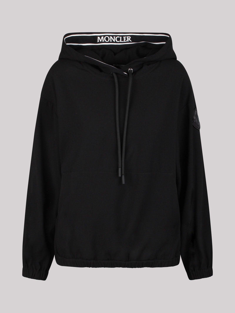 Moncler Logo-appliquè Satin Hoodie - Women - Piano Luigi