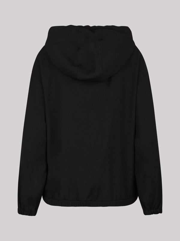 Moncler Logo-appliquè Satin Hoodie - Women - Piano Luigi