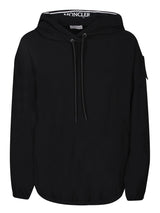 Moncler Logo On The Sleeve Black Hoodie - Women - Piano Luigi