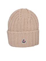 Moncler Logo Patch Knitted Beanie - Women - Piano Luigi