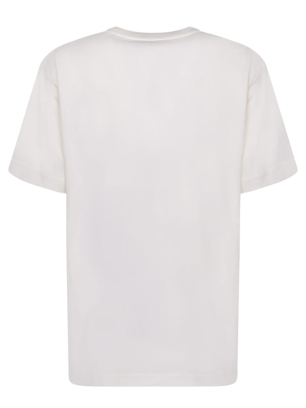 Moncler Logo Short Sleeves White T-shirt - Women - Piano Luigi