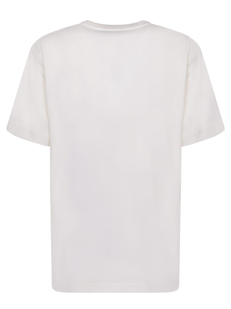 Moncler Logo Short Sleeves White T-shirt - Women - Piano Luigi