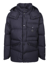 Moncler Loiret Blue Down Jacket - Men - Piano Luigi