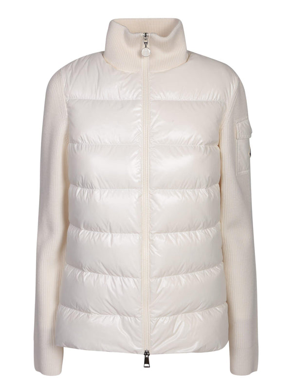 Moncler Padded Ivory Cardigan - Women - Piano Luigi