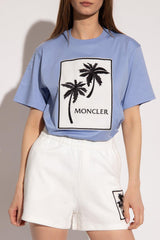 Moncler Palm-tree Graphic Printed Crewneck T-shirt - Women - Piano Luigi