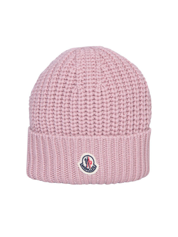 Moncler Pink Wool Beanie - Women - Piano Luigi