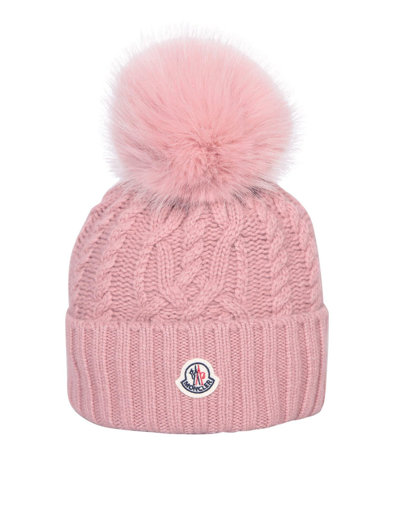 Moncler Pom-pom Pink Beanie - Women - Piano Luigi