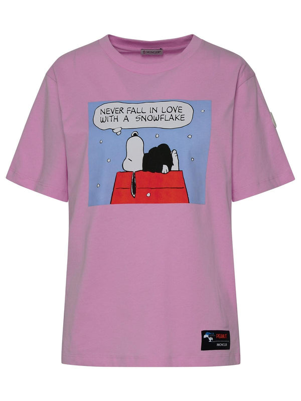 Moncler Rose Cotton T-shirt - Women - Piano Luigi