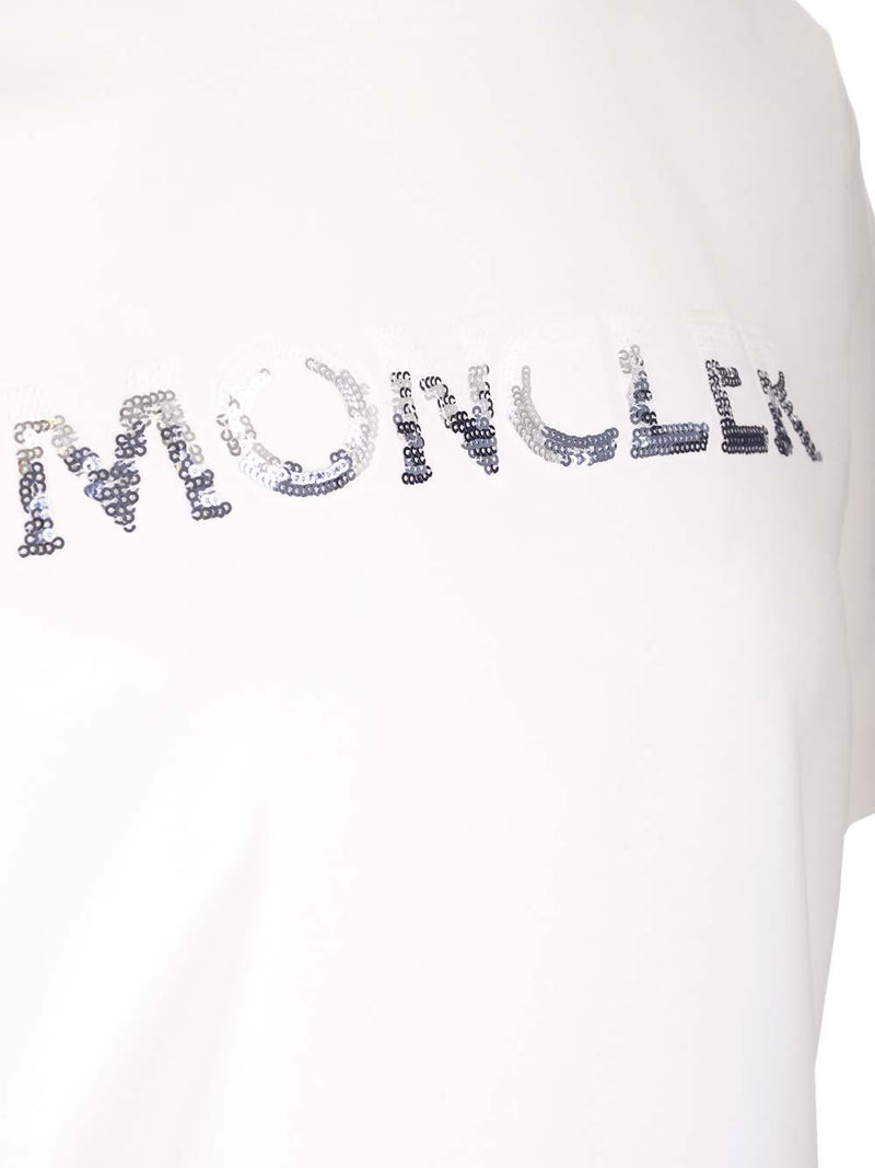 Moncler Sequins Logo Tee - Women - Piano Luigi