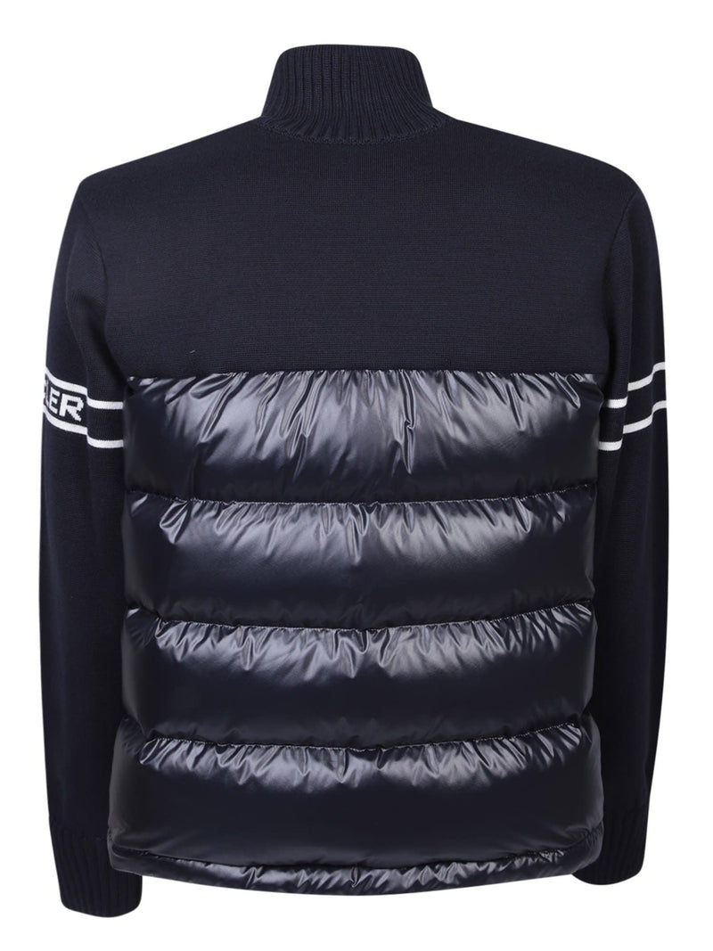 Moncler Striped Details Blue Cardigan - Men - Piano Luigi