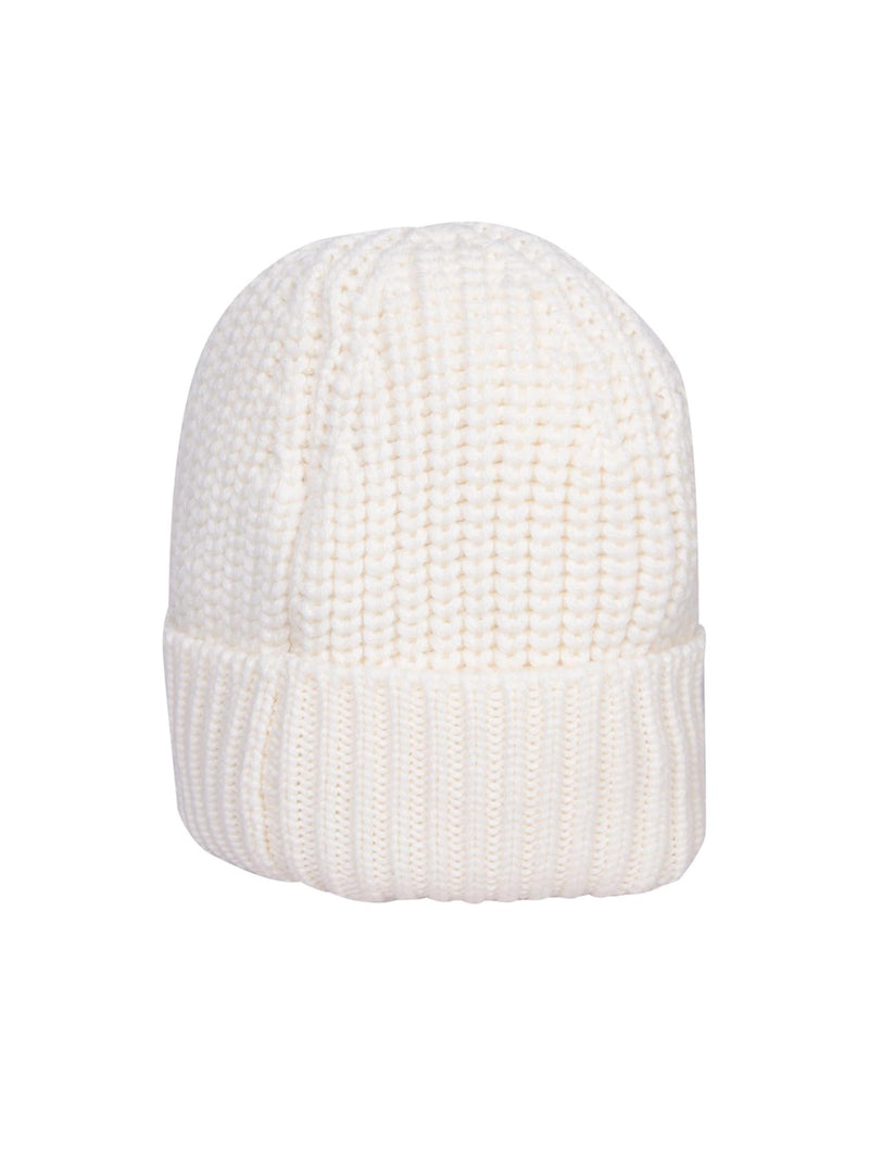 Moncler White Wool Beanie - Women - Piano Luigi