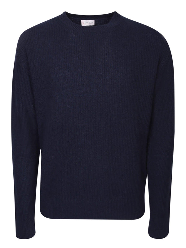 Moncler Wool And Cashmere Blue Pullover - Men - Piano Luigi