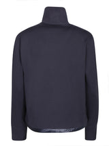 Moncler Zippered Padded Blue Sweatshirt - Women - Piano Luigi