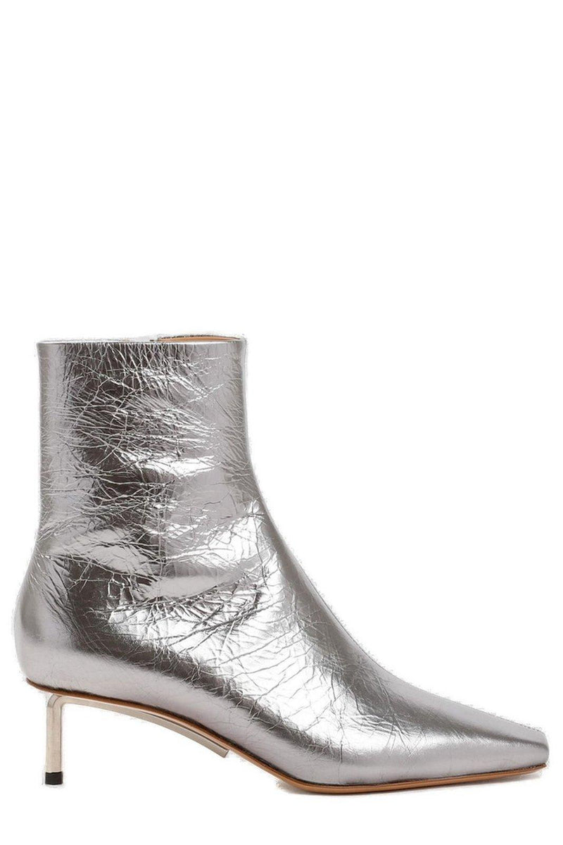 Off-White Allen Square Toe Heeled Ankle Boots - Women - Piano Luigi