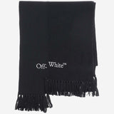 Off-White Asymmetrical Cotton And Cashmere Blend Scarf - Men - Piano Luigi