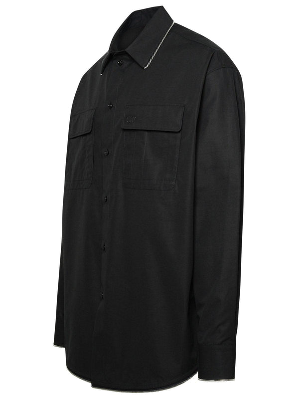 Off-White Black Cotton Shirt - Men - Piano Luigi