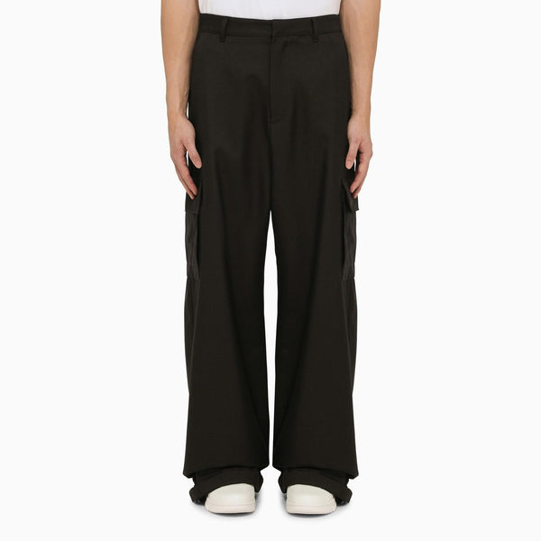 Off-White Black Denim Cargo Trousers - Men - Piano Luigi