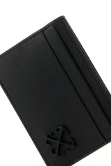 Off-White Black Leather Card Holder - Men - Piano Luigi