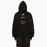 Off-White Black Skate Hoodie With Logo 23 - Men - Piano Luigi