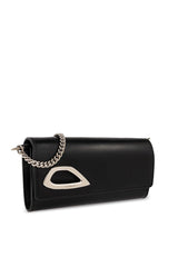 Off-White Clam Foldover Top Clutch Bag - Women - Piano Luigi