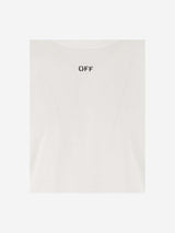 Off-White Cotton Crop T-shirt With Logo - Men - Piano Luigi