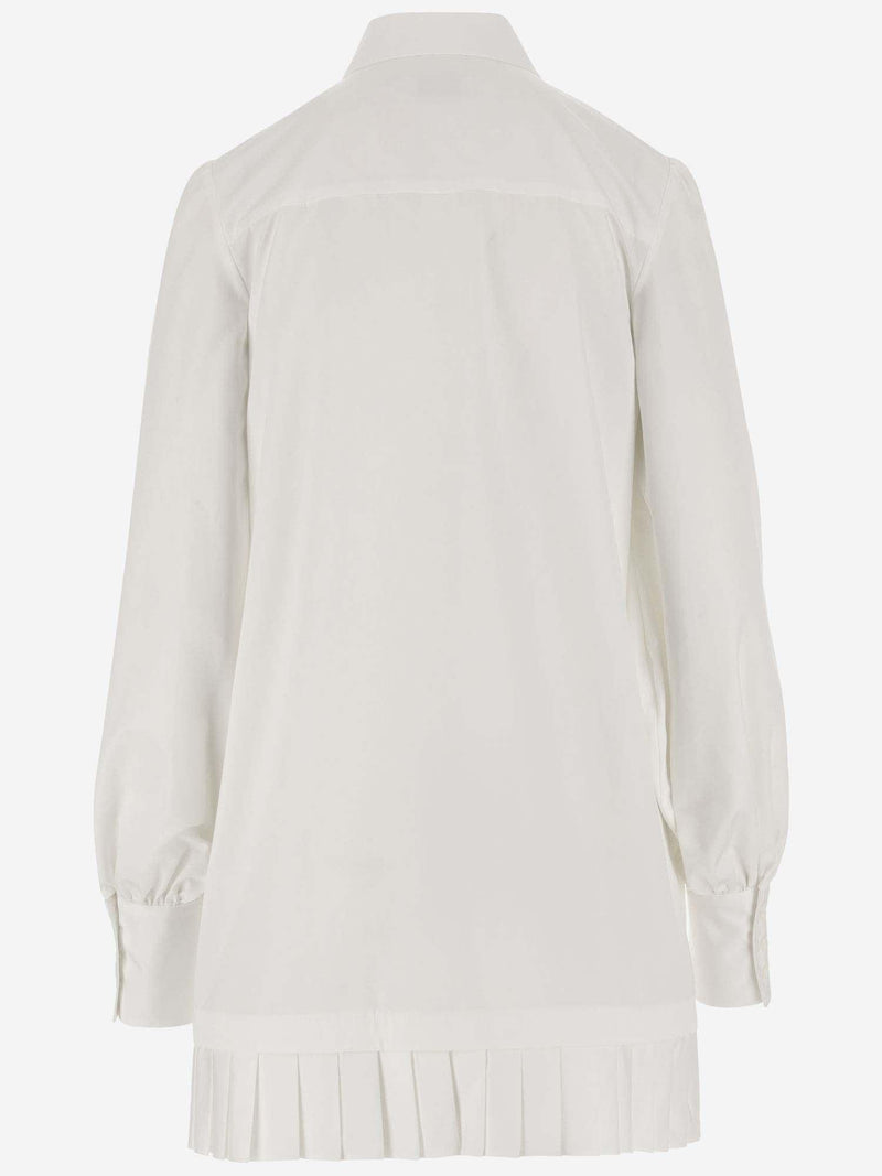 Off-White Cotton Poplin Chemisier - Women - Piano Luigi