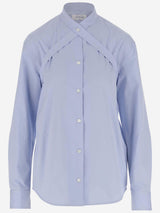 Off-White Cotton Shirt With Crisscross Detail - Women - Piano Luigi