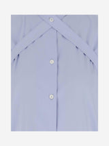 Off-White Cotton Shirt With Crisscross Detail - Women - Piano Luigi