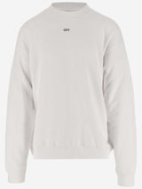 Off-White Cotton Sweatshirt With Logo - Men - Piano Luigi