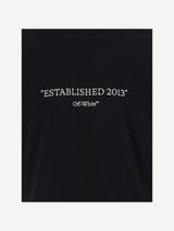 Off-White Cotton T-shirt With Logo - Men - Piano Luigi