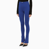 Off-White Dark Blue Flared Trousers - Women - Piano Luigi