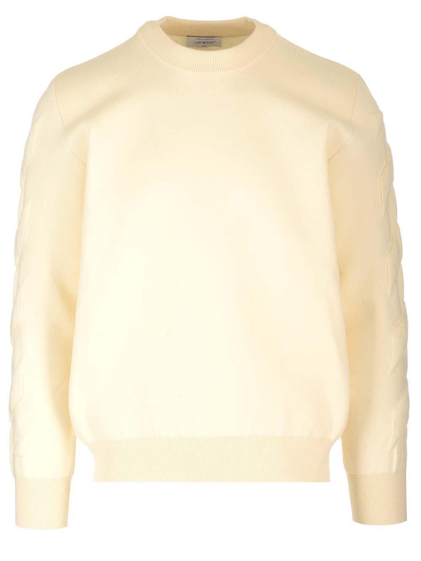 Off-White Embossed Sweater - Men - Piano Luigi