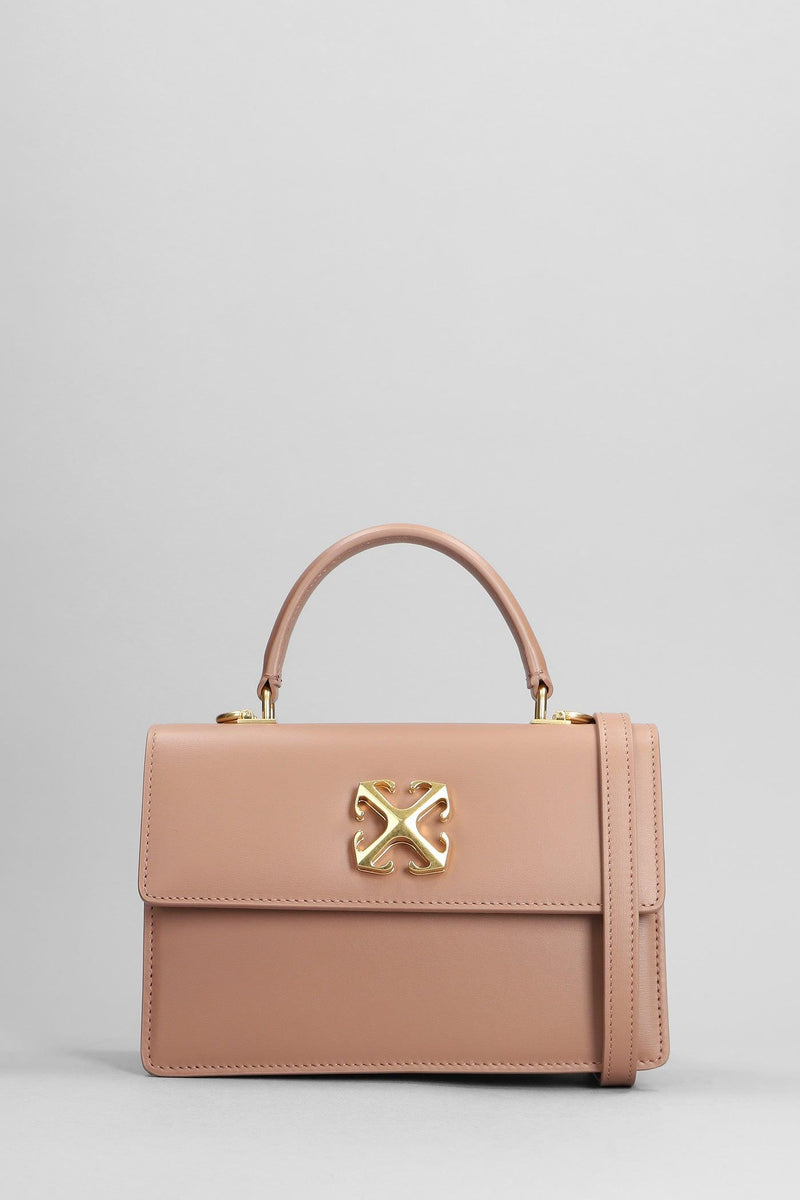 Off-White Jitney 1.4 Hand Bag In Rose-pink Leather - Women - Piano Luigi