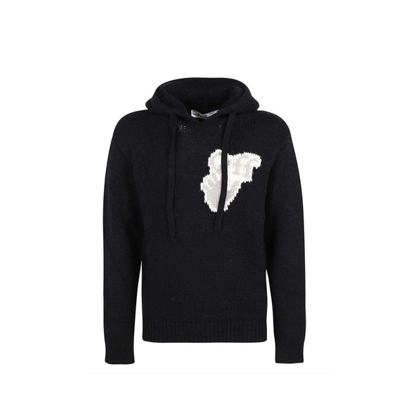 Off-White Knitted Hooded Sweatshirt - Men - Piano Luigi