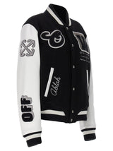 Off-White lea Wool Varsity Bomber Jacket - Men - Piano Luigi