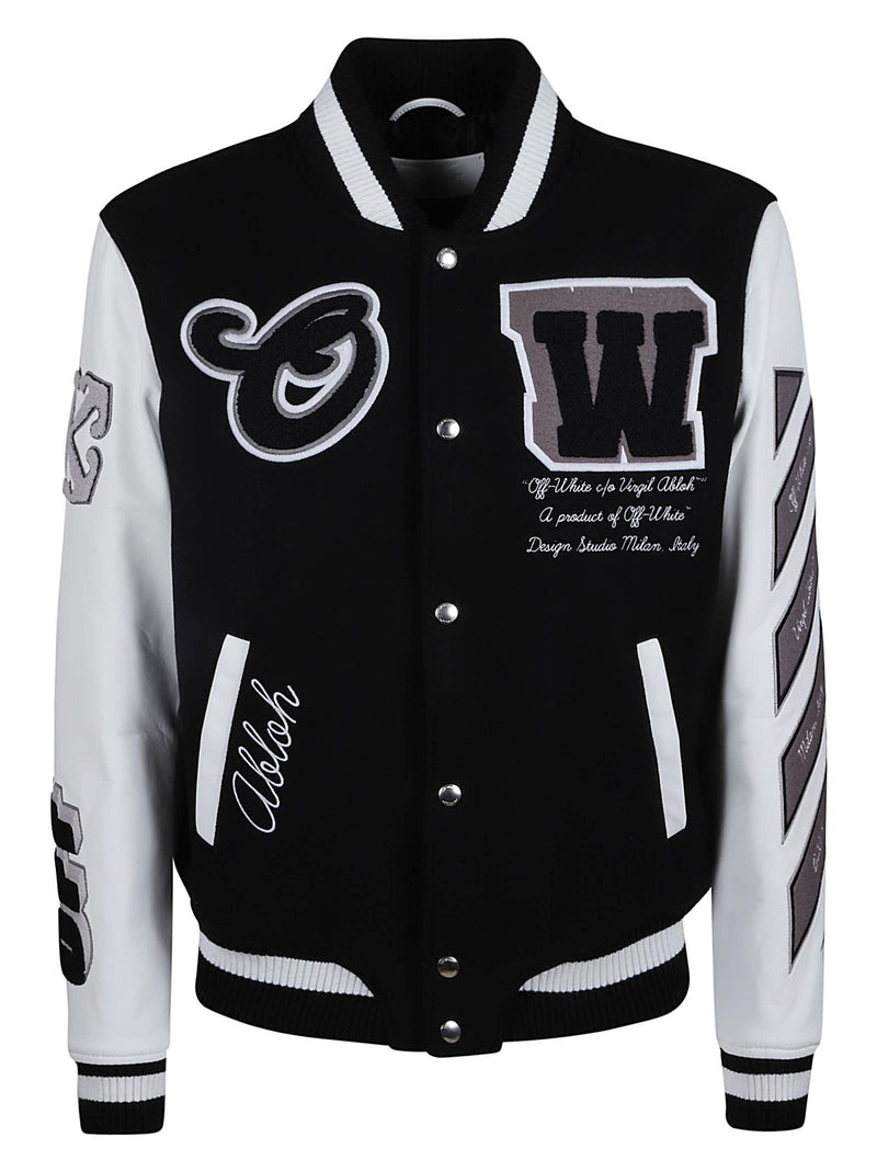 Off-White Lea Wool Varsity Jacket - Men - Piano Luigi