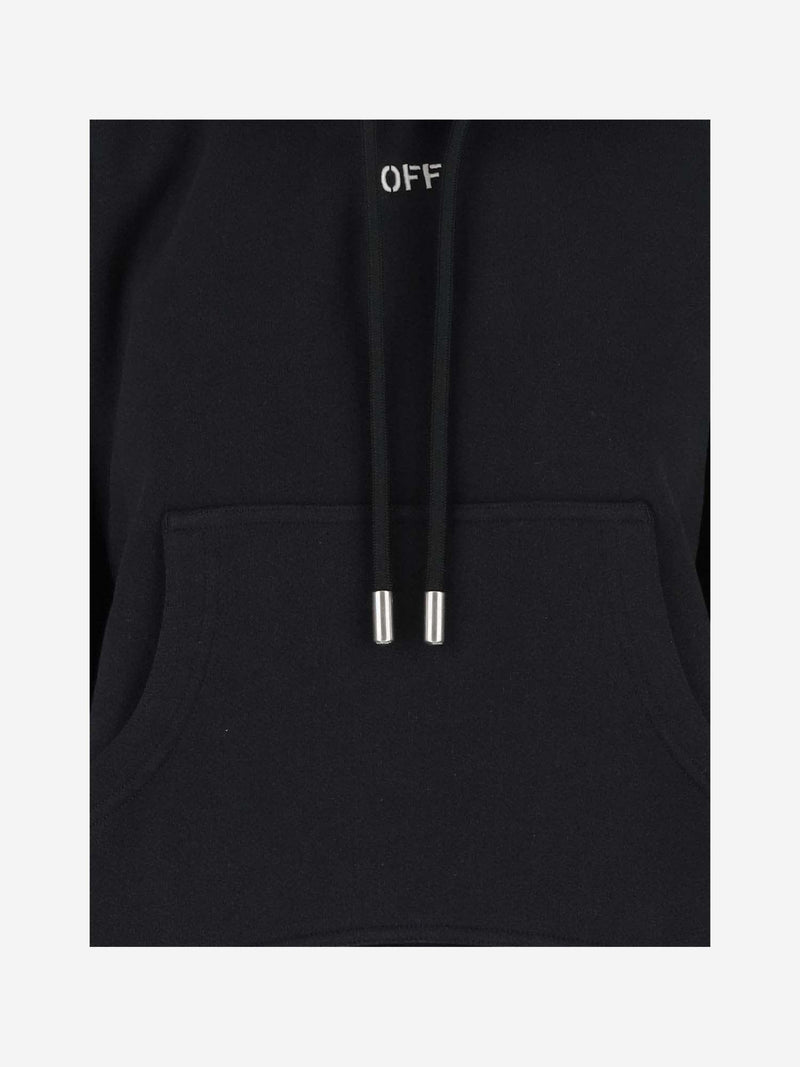 Off-White Logo Cotton Hoodie - Women - Piano Luigi