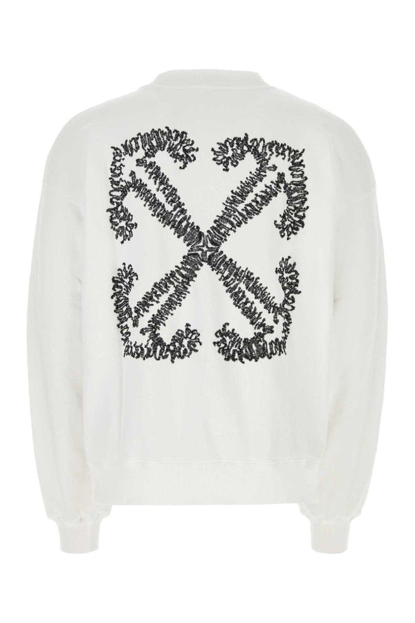 Off-White Logo Embroidered Crewneck Sweatshirt - Men - Piano Luigi