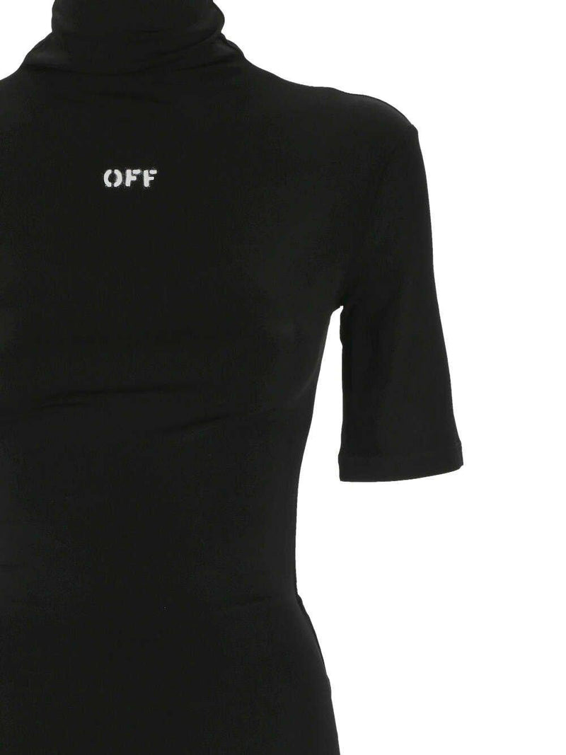 Off-White Logo Printed Turtleneck Top - Women - Piano Luigi