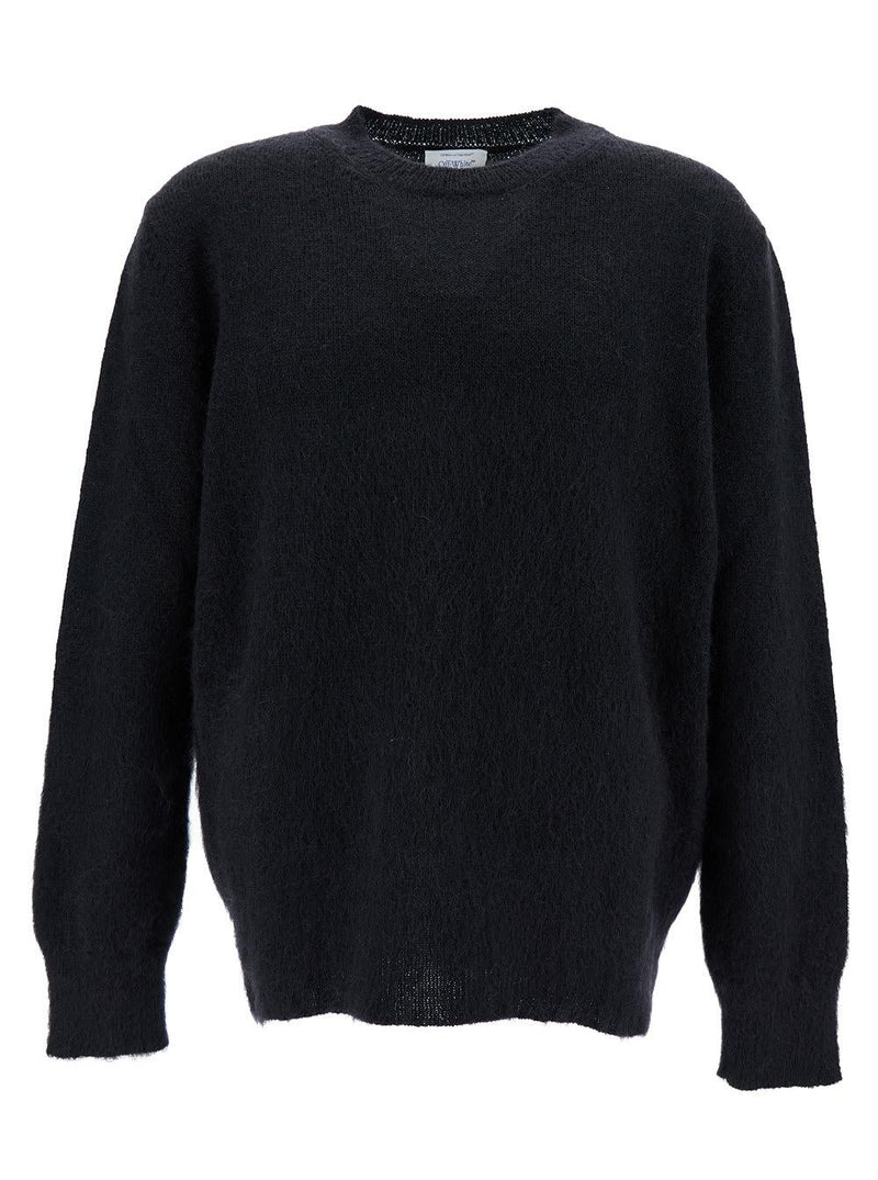 Off-White Mohair Arrow Knit Crewneck - Men - Piano Luigi