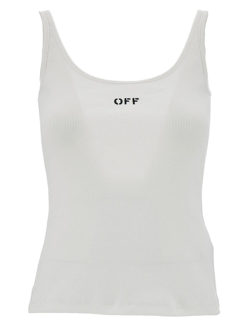 Off-White Off Stamp Rib Tank To0p - Women - Piano Luigi