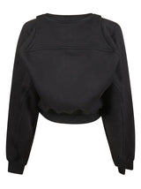 Off-White Off-stamp Round Crop Sweatshirt - Women - Piano Luigi