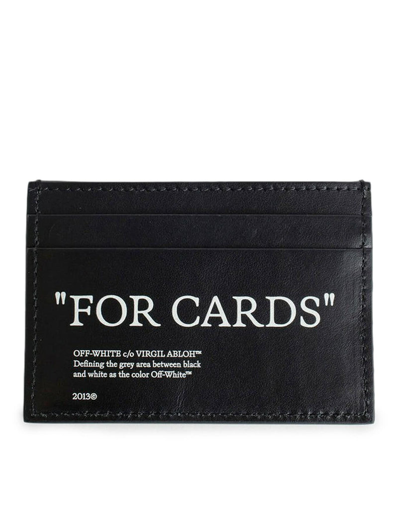 Off-White Quote Bookish Card Case Black White - Men - Piano Luigi