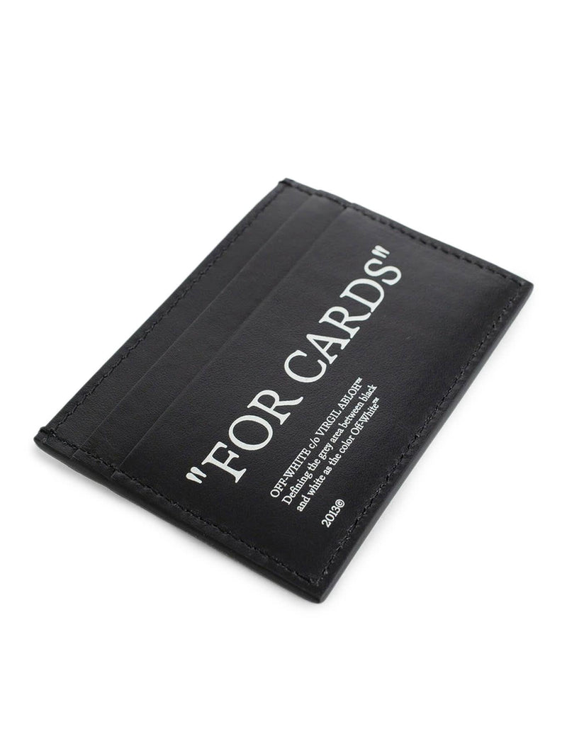 Off-White Quote Bookish Card Case Black White - Men - Piano Luigi