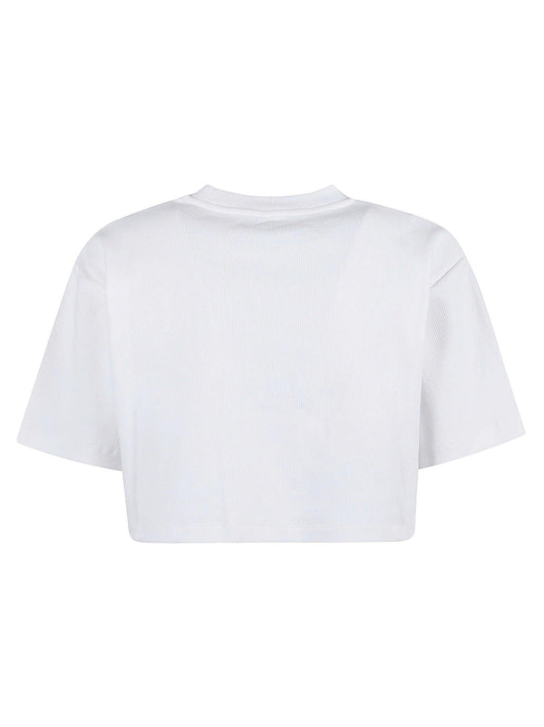Off-White Rib Cropped T-shirt - Women - Piano Luigi