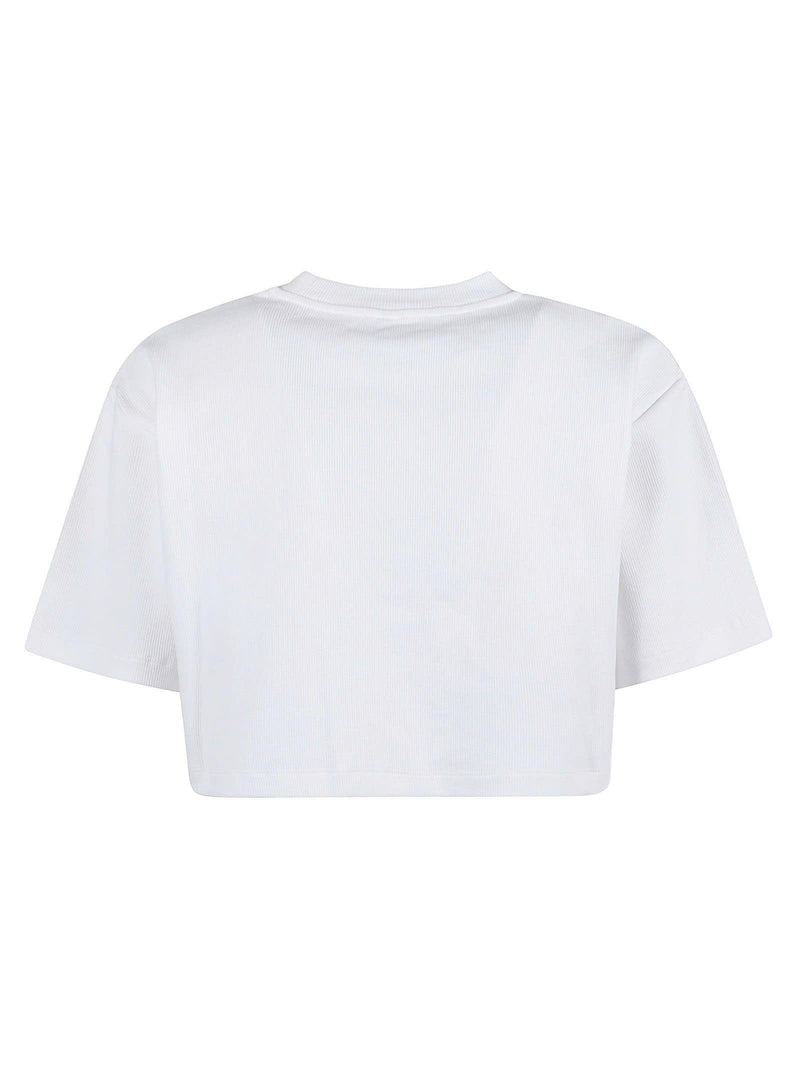 Off-White Rib Cropped T-shirt - Women - Piano Luigi
