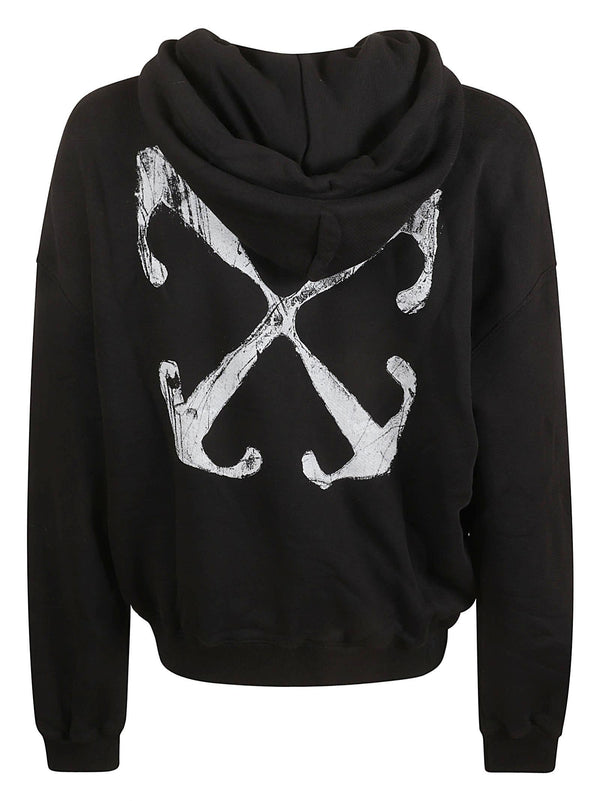 Off-White Scratch Arrow Oversized Hoodie - Men - Piano Luigi